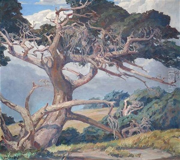 Monterey Cypress Oil Painting by Carl Oscar Borg