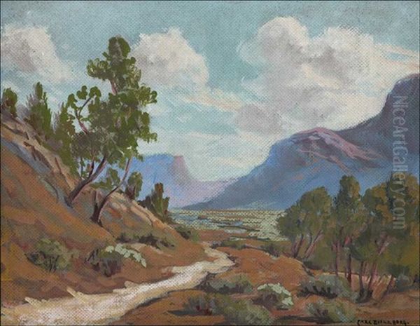 Southwestern Landscape Oil Painting by Carl Oscar Borg