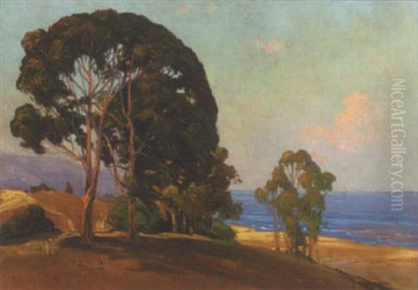 Santa Barbara Coastal Oil Painting by Carl Oscar Borg