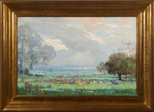 Spring Sky Oil Painting by Carl Oscar Borg