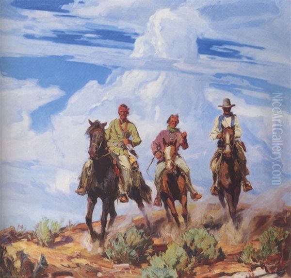 Sons Of The Desert Oil Painting by Carl Oscar Borg