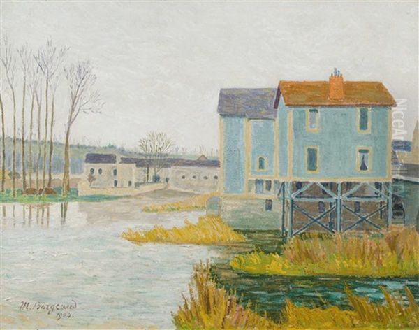 Les Moulins Oil Painting by Marius Borgeaud