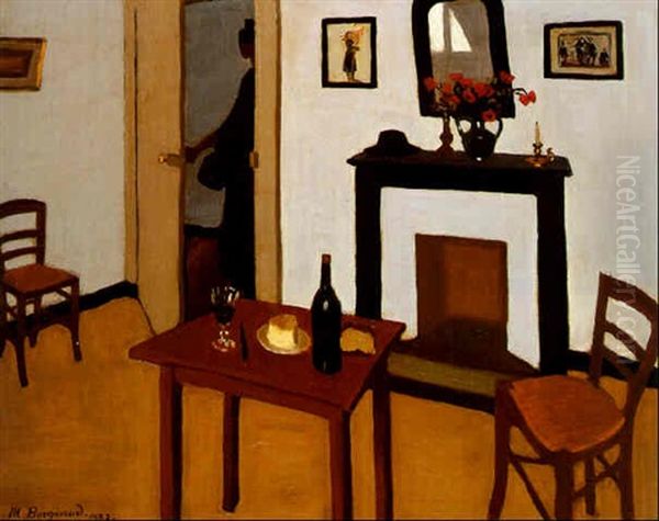 Interieur Oil Painting by Marius Borgeaud