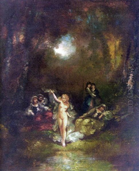 La Danse Dans Le Sous-bois Oil Painting by Frederic Borgella