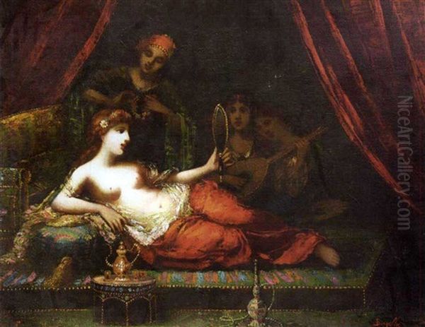 L'odalisque Oil Painting by Frederic Borgella