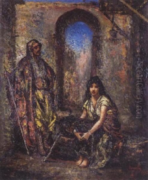 Gardien Et Captive Oil Painting by Frederic Borgella