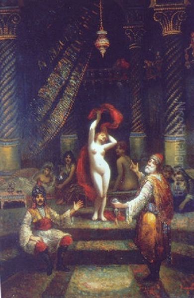 The Slave Market Oil Painting by Frederic Borgella