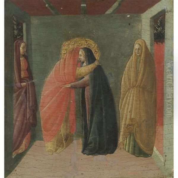 The Visitation Oil Painting by  Borghese di Pietro