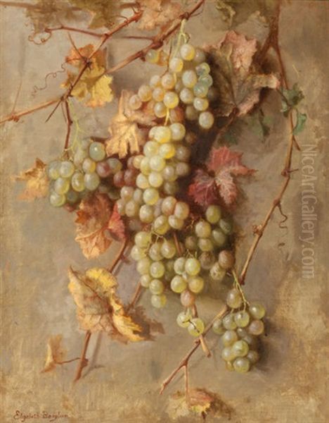 Still Life With Grapes Oil Painting by Elizabeth Borglum