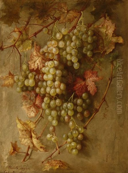 Still Life With Grapes Oil Painting by Elizabeth Borglum