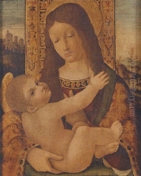 The Madonna And Child Oil Painting by Ambrogio Borgognone