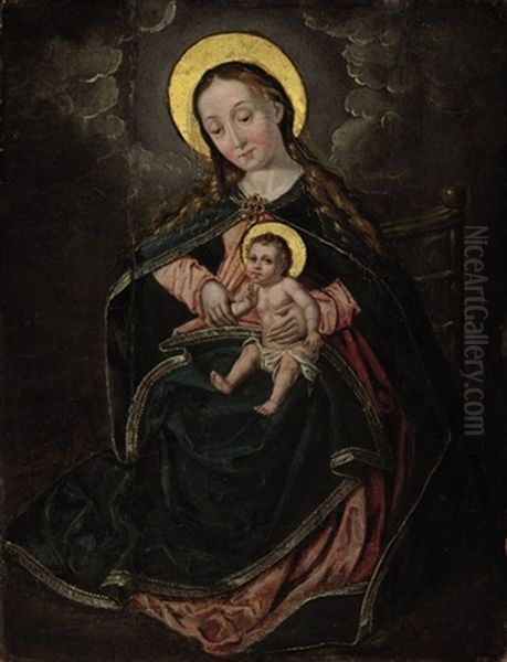 The Virgin And Child Oil Painting by Juan de Borgona the Elder