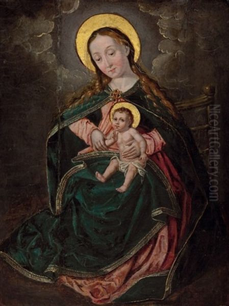 The Virgin And Child Oil Painting by Juan de Borgona the Elder