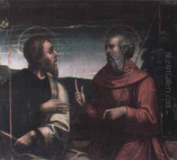 Dos Evangelistas Oil Painting by Juan de Borgona the Elder