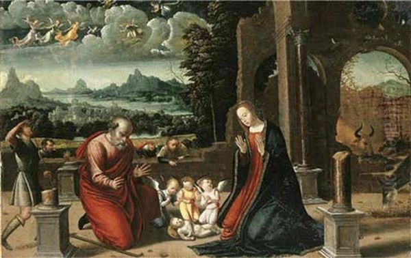 The Adoration Of The Shepherds by Juan de Borgona the Younger