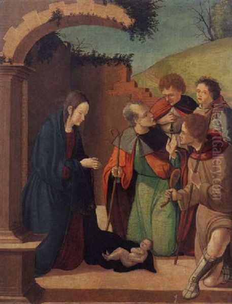 Adoration Des Bergers Oil Painting by Juan de Borgona the Younger