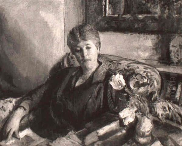 The Artist's Mother Oil Painting by Adolphe Borie