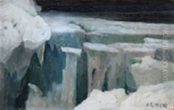 Polar Glaciers Oil Painting by Alexandr Alekseevich Borisov