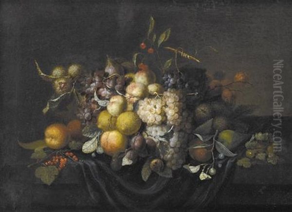 Herbstliches Fruchtestillleben Oil Painting by Johannes Borman