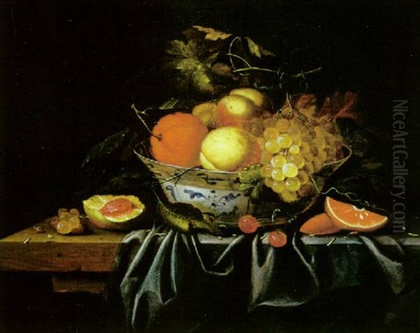 Nature Morte A La Coupe De Fruits Oil Painting by Johannes Borman