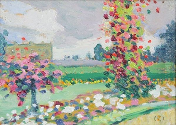 Roses At Versailles Oil Painting by Lester David Boronda