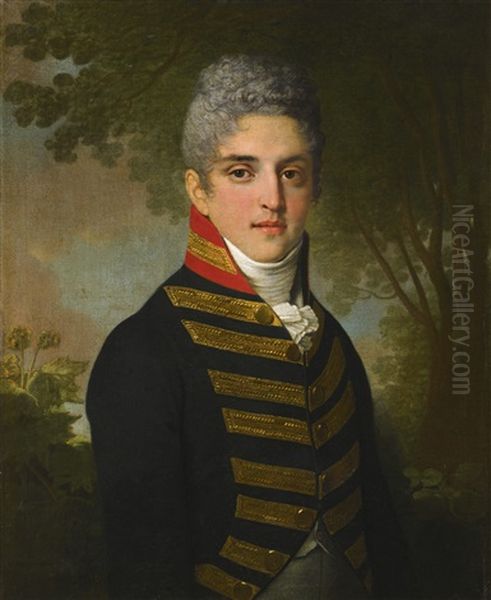 Portrait Of Ardalion Petrovich Novosiltsev Oil Painting by Vladmir Lukich Borovikovsky