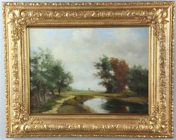 Landscape Oil Painting by Jan Willem Van Borselen