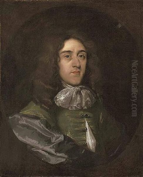 Portrait Of A Gentleman With A Lace Cravat Oil Painting by Pieter Borsseler