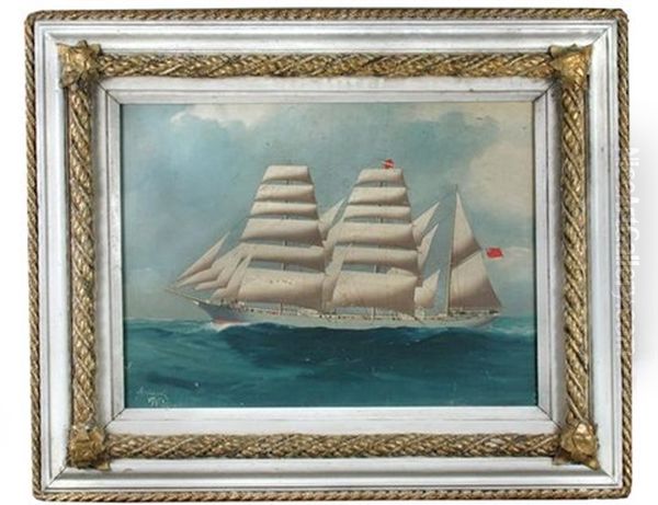 The Merchant Ship Zanita Oil Painting by Reginald Arthur Borstel