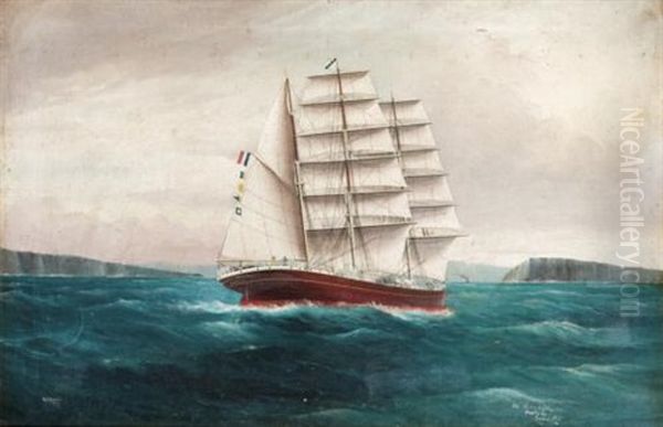 The Pierre Antonine, Nantes, Off The Coast Oil Painting by Reginald Arthur Borstel