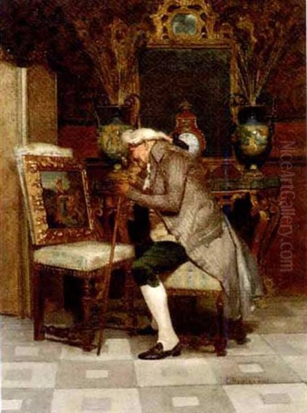 The Connoisseur Oil Painting by Giuseppe Bortignoni the Elder