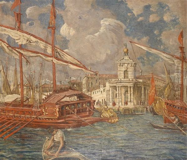 Venedig Oil Painting by Camillo Bortoluzzi