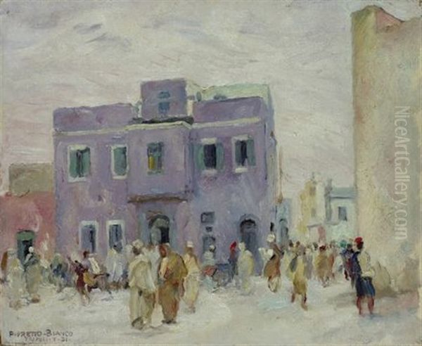 Tripoli Oil Painting by Pietro Bianco Bortoluzzi