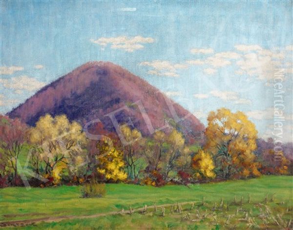 Nagybanya Landscape Oil Painting by Samu Boertsoek