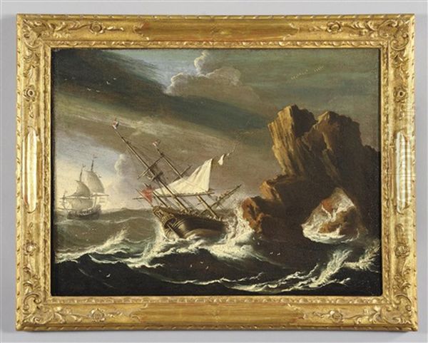 Tempesta Di Mare Oil Painting by Francesco Maria Borzone