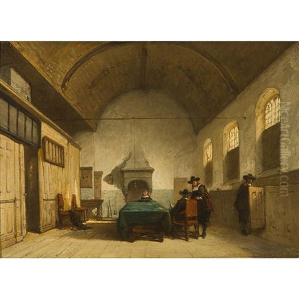 Consistoriekamer (consistory Room) Oil Painting by Johannes Bosboom