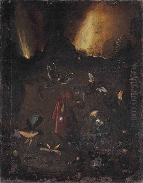 The Temptation Of St Anthony Oil Painting by Hieronymus Bosch