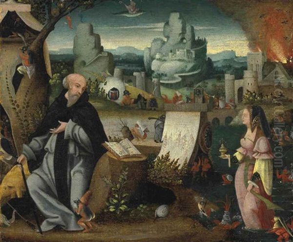 The Temptation Of Saint Anthony Oil Painting by Hieronymus Bosch