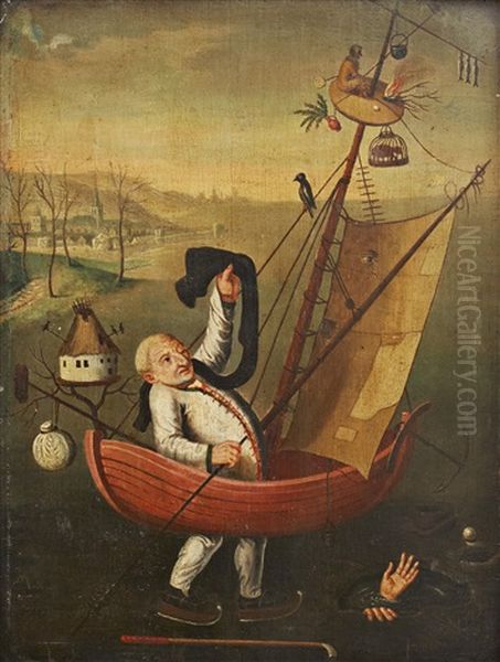 The Fools Ship Oil Painting by Hieronymus Bosch