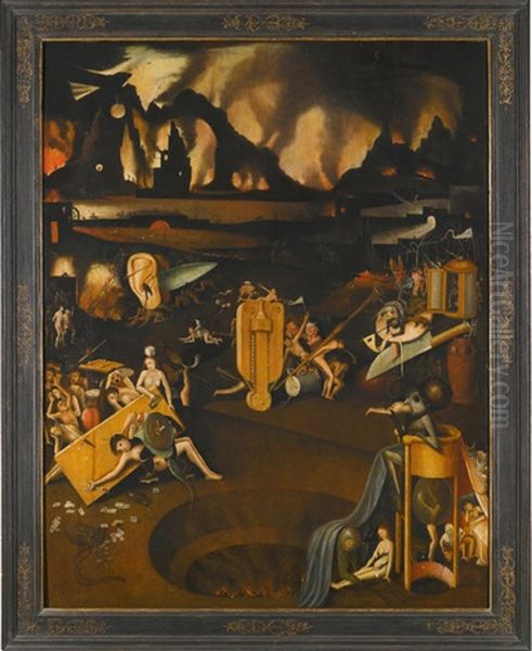 The Furnace Of Hell Oil Painting by Hieronymus Bosch