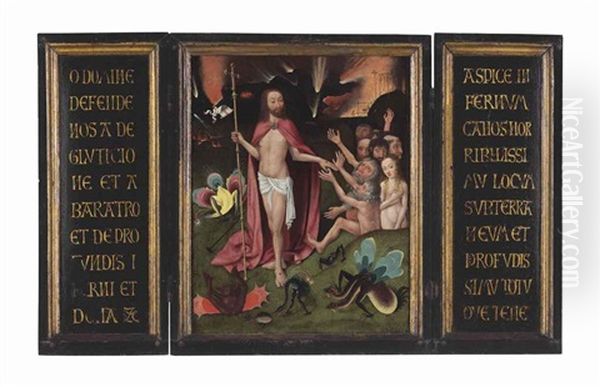 A Triptych: The Harrowing Of Hell Oil Painting by Hieronymus Bosch