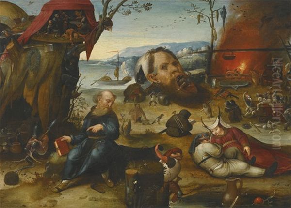 The Temptation Of Saint Anthony Oil Painting by Hieronymus Bosch