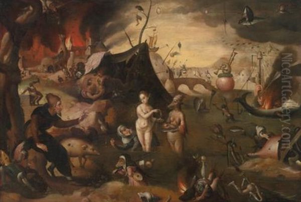 Temptation Of St. Anthony Oil Painting by Hieronymus Bosch