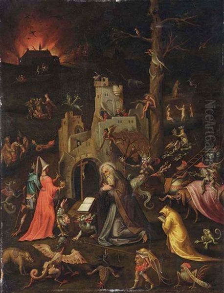 The Temptation Of Saint Anthony Oil Painting by Hieronymus Bosch