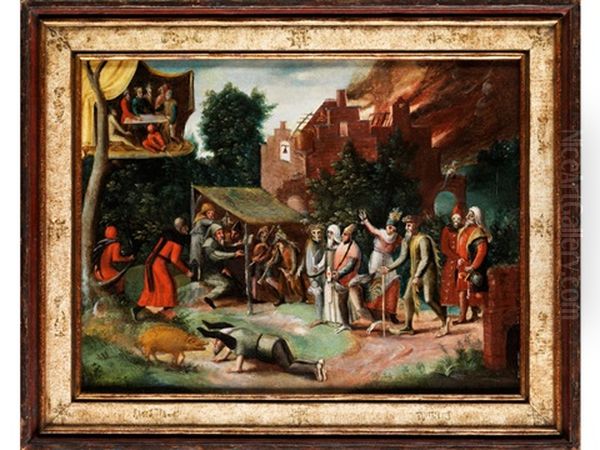 Versuchung Des Heiligen Antonius Oil Painting by Hieronymus Bosch