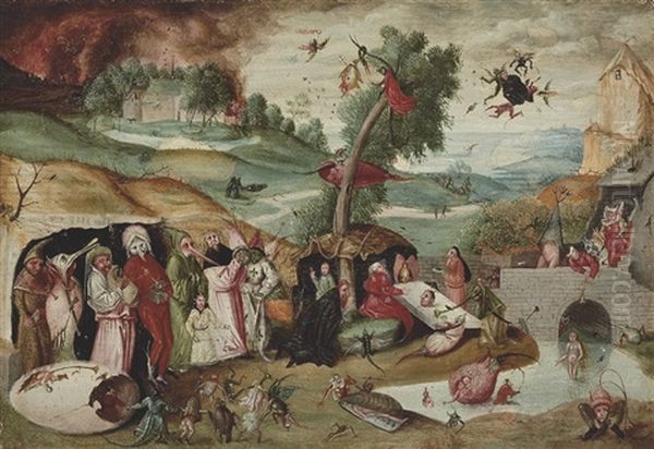 The Temptation Of Saint Anthony Oil Painting by Hieronymus Bosch