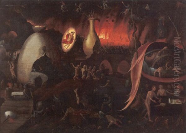 La Discesa Di Cristo Agli Inferi Oil Painting by Hieronymus Bosch