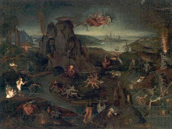 The Temptation Of Saint Anthony Oil Painting by Hieronymus Bosch