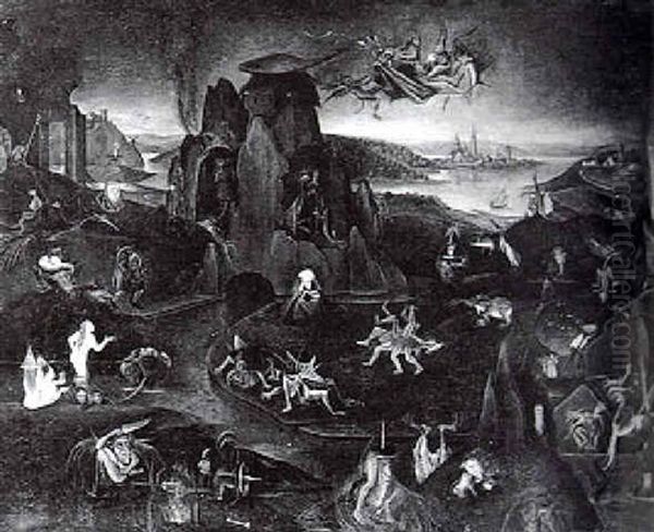 The Temptation Of Saint Anthony Oil Painting by Hieronymus Bosch