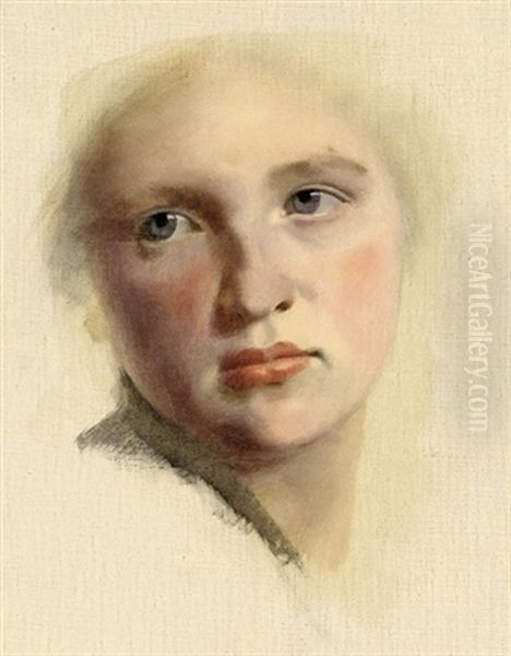 Bildnis Einer Jungen Frau Oil Painting by Conrad Boese